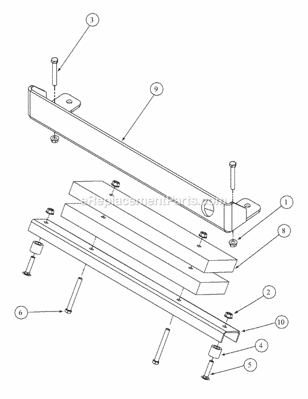 Rear Bumper Diagram and Parts List for M54-KH 53BB5B8W750 Cub Cadet Sprayer